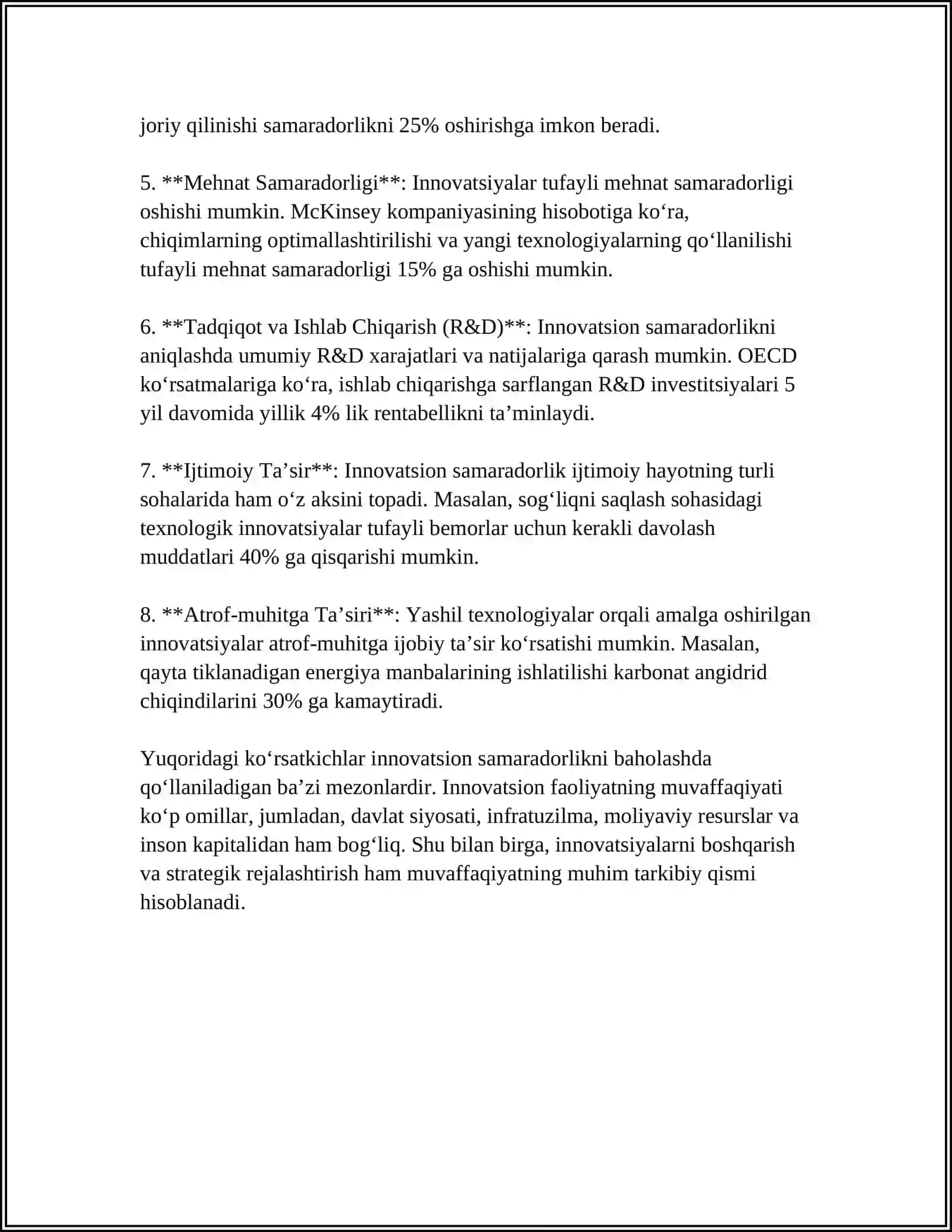 KORXONALARDA INNOVATSION SAMARADORLIK 4