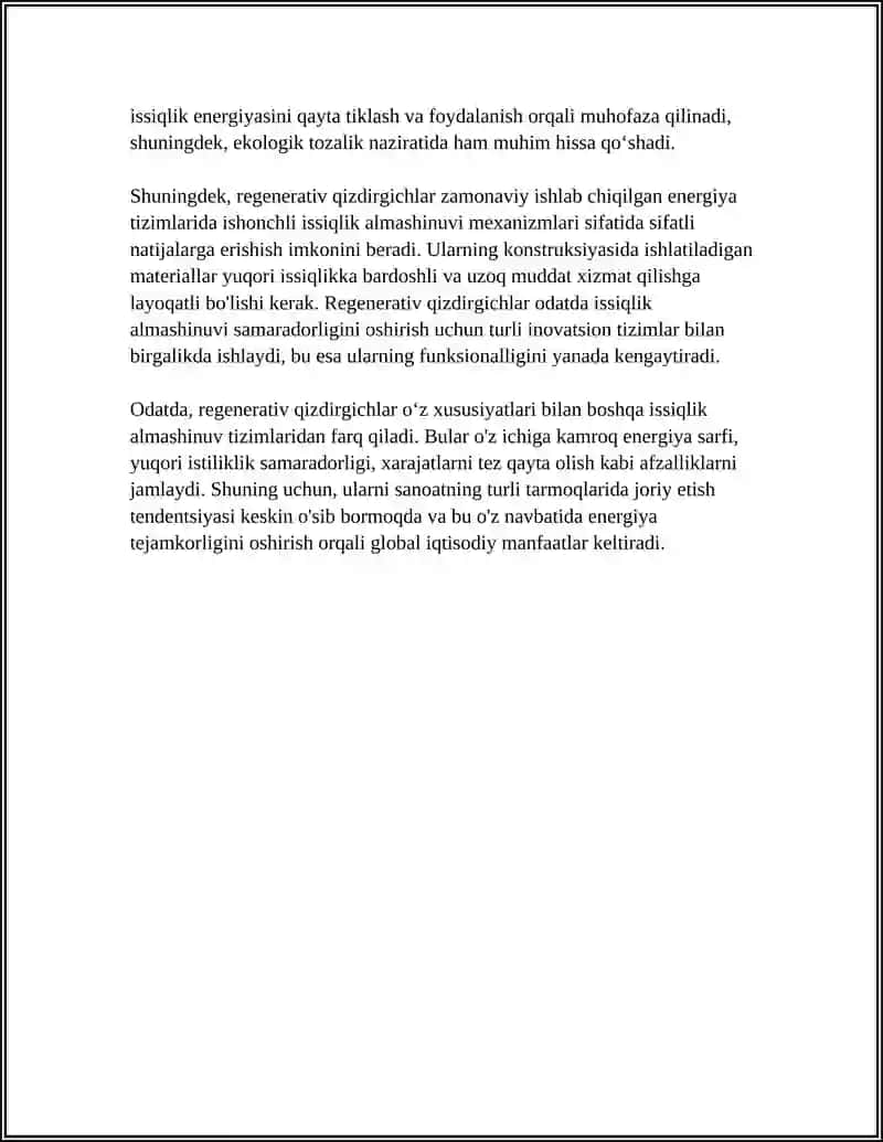 REGENERATIV QIZDIRGICHLAR 4