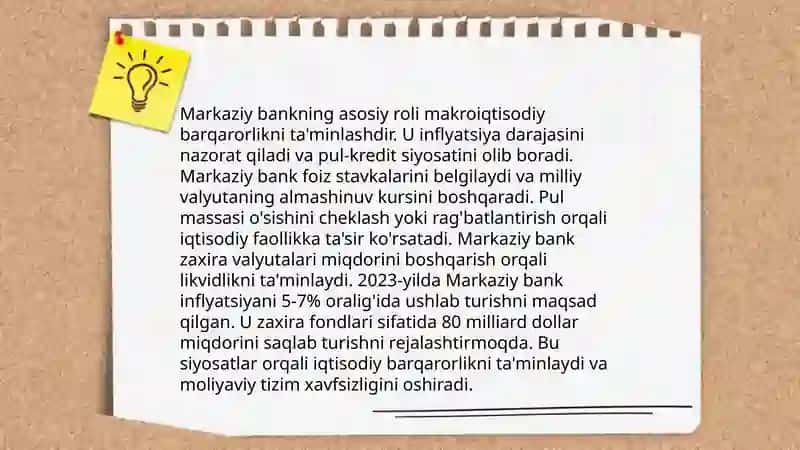 O'zbekiston Respublikasi pul tizimi va uning elementlari 4