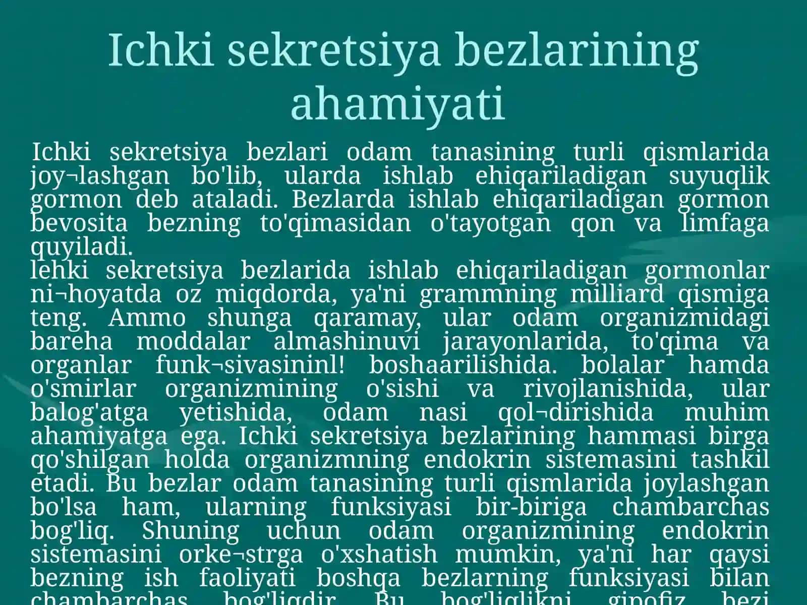 Ichki sekretsiya bezlarining yoshga hos hususiyatlari 4