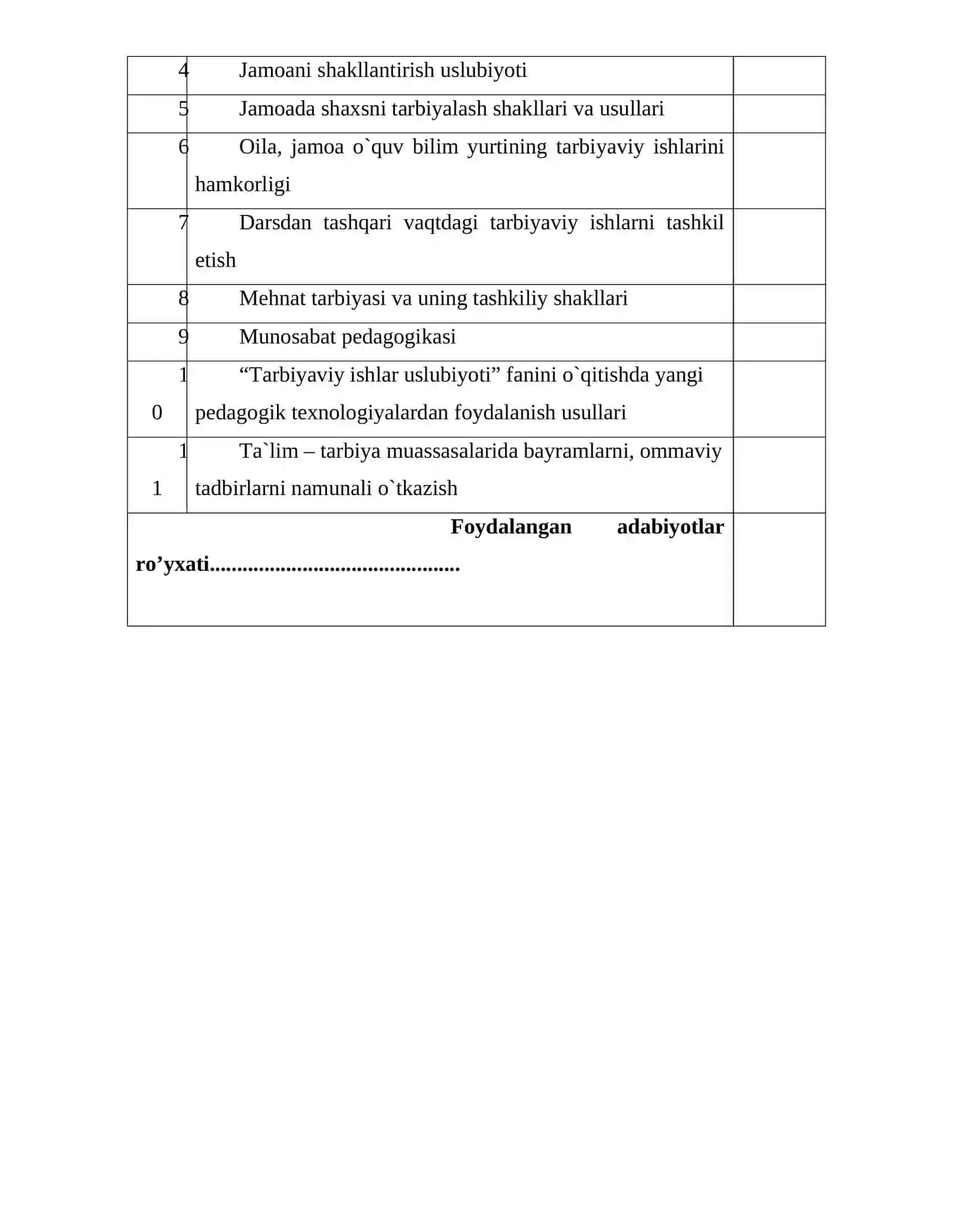 Tarbiyaviy ishlar uslubiyoti moduli 4