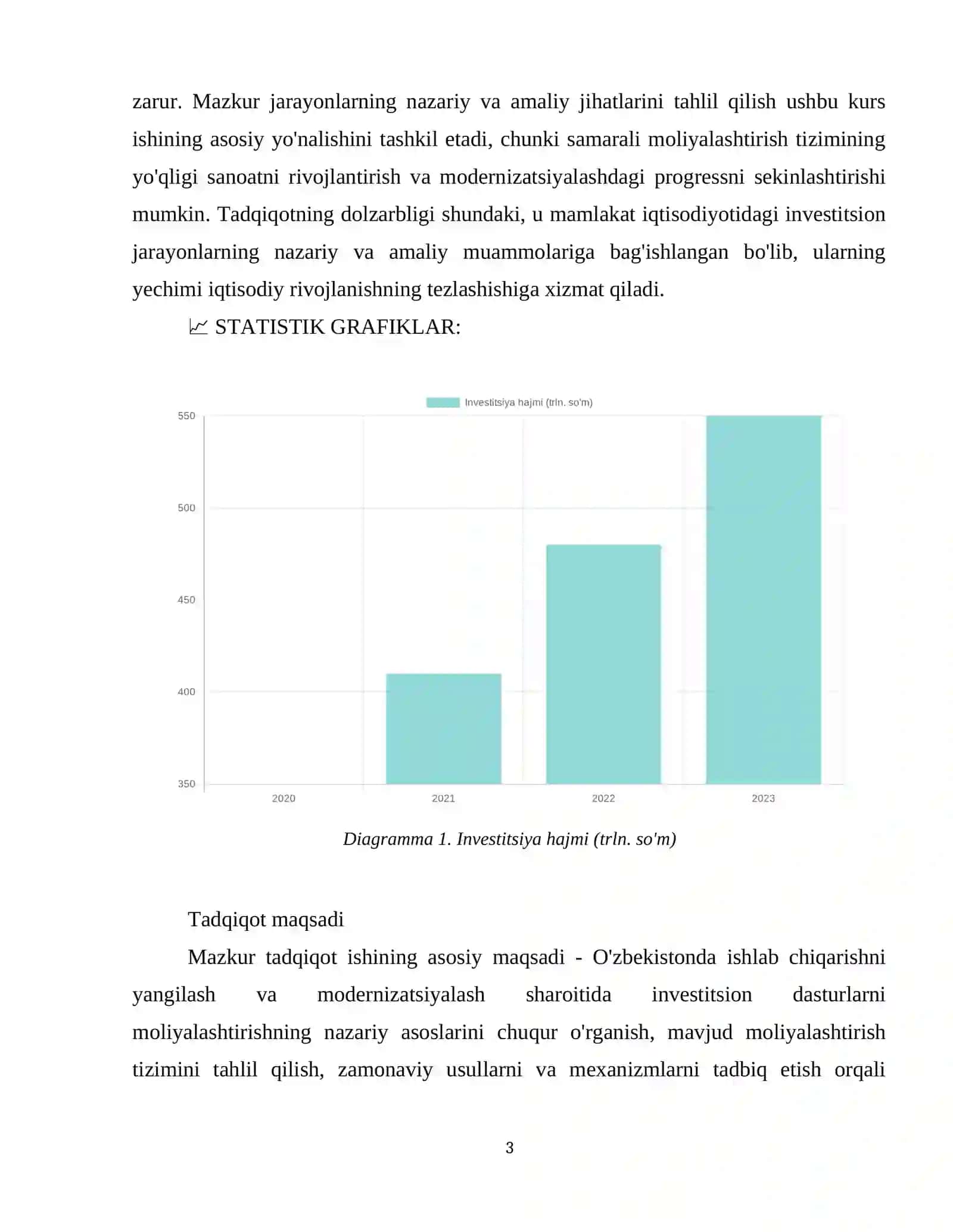Ishlab chiqarishni yangilash va modernizatsiyalash sharoitida investitsion dasturlarni moliyalashtirishni nazariy asoslari. 4