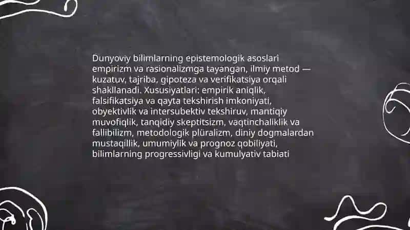 Dunyoviy va diniy bilimlarning mohiyati 4