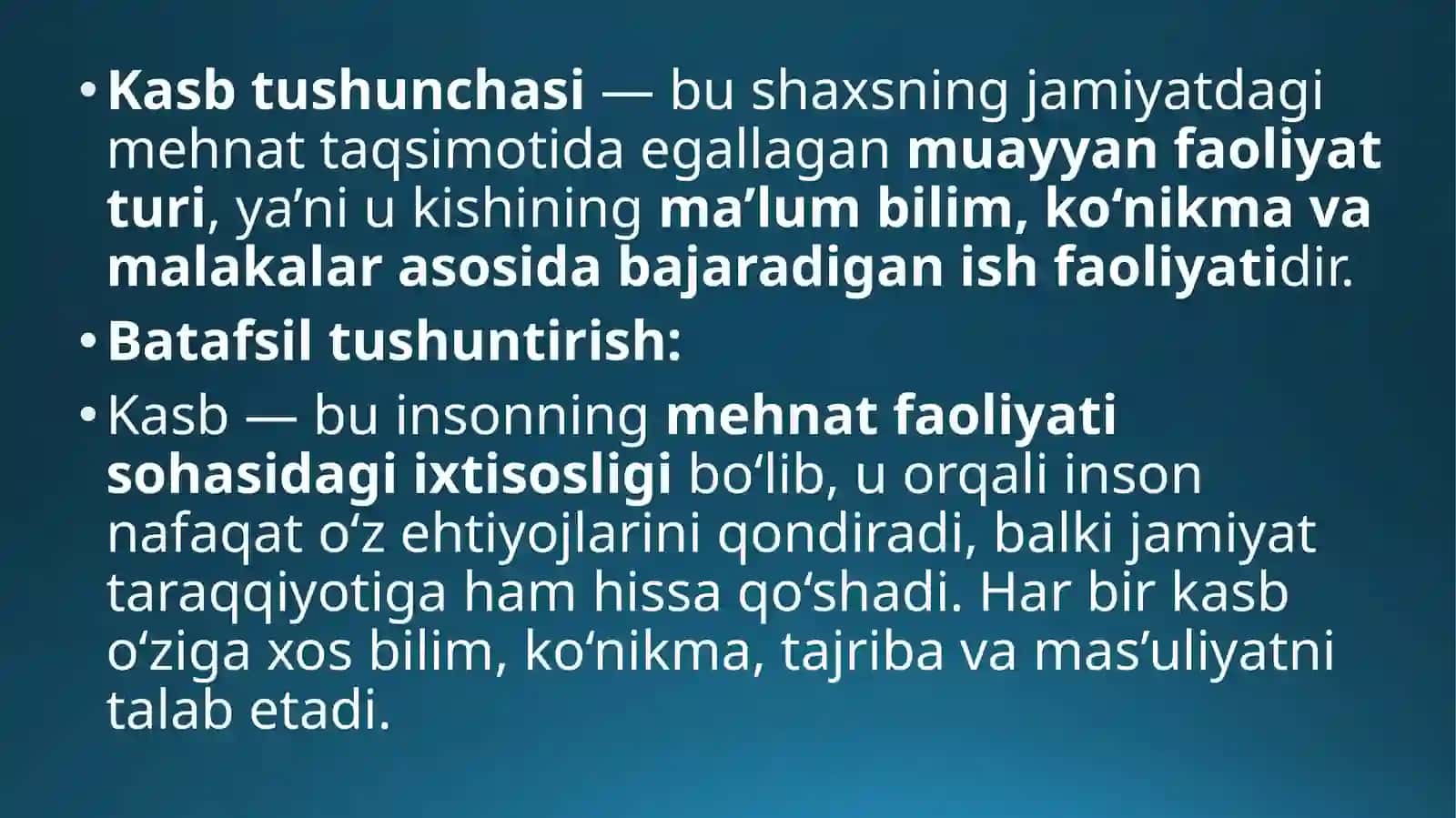 Kasb va kasb     sturukturasi 4