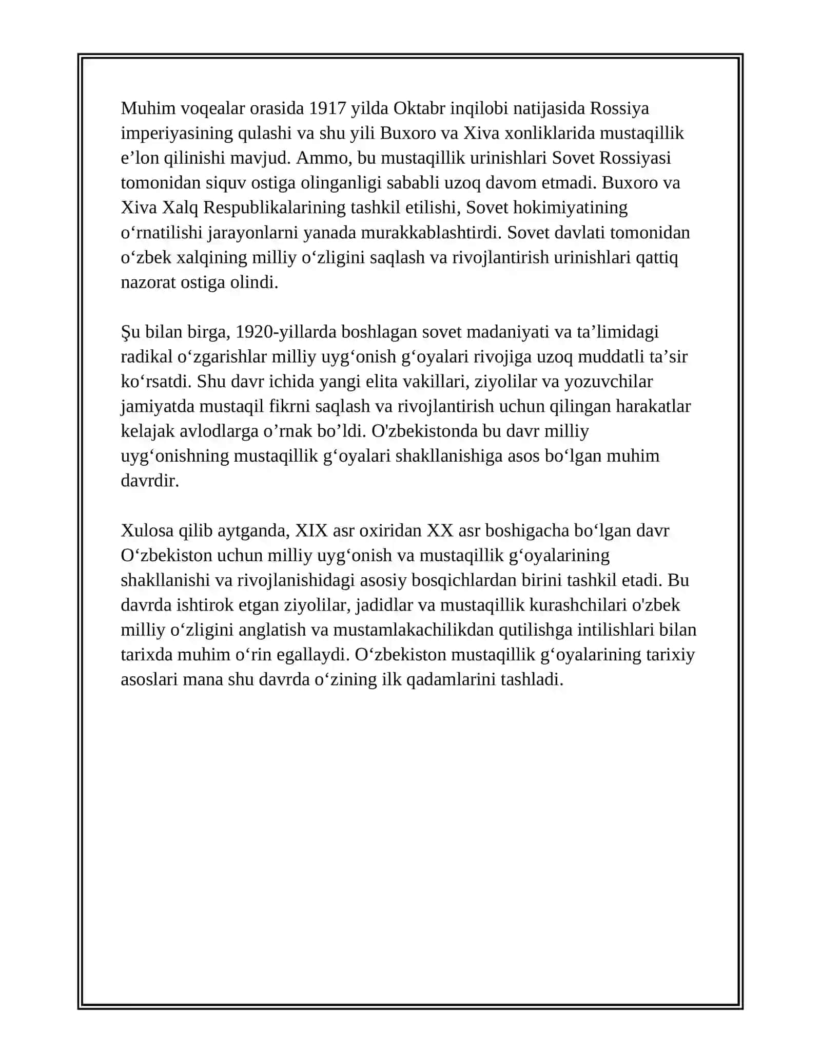 O'ZBEKISTONDA MUSTAQIL G'OYALARNING TARIXIY ASOSLARI 4