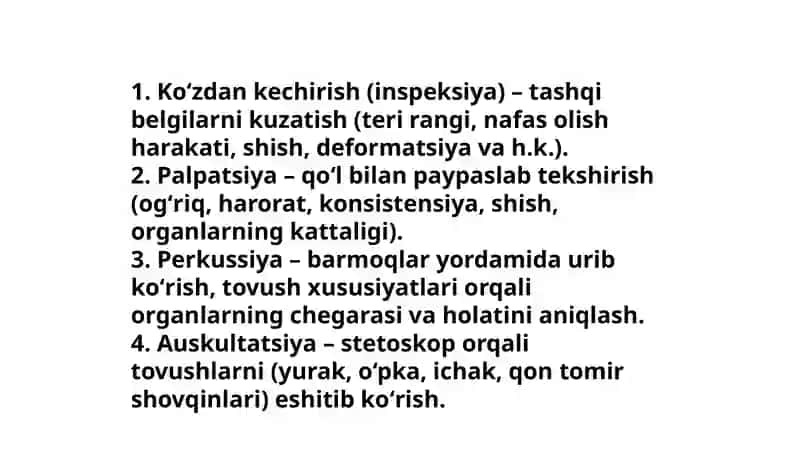 Bemorlarni mustaqil koʻzdan kechirish 4