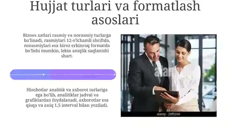 Shaxsiy biznes hujjatlari uslubi 4