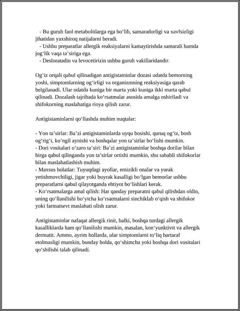 Antihistaminlar 4