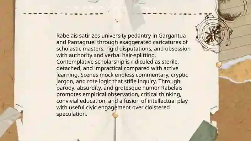 Scholasticism in F.Rable's Gargantua and Pantagruel 4