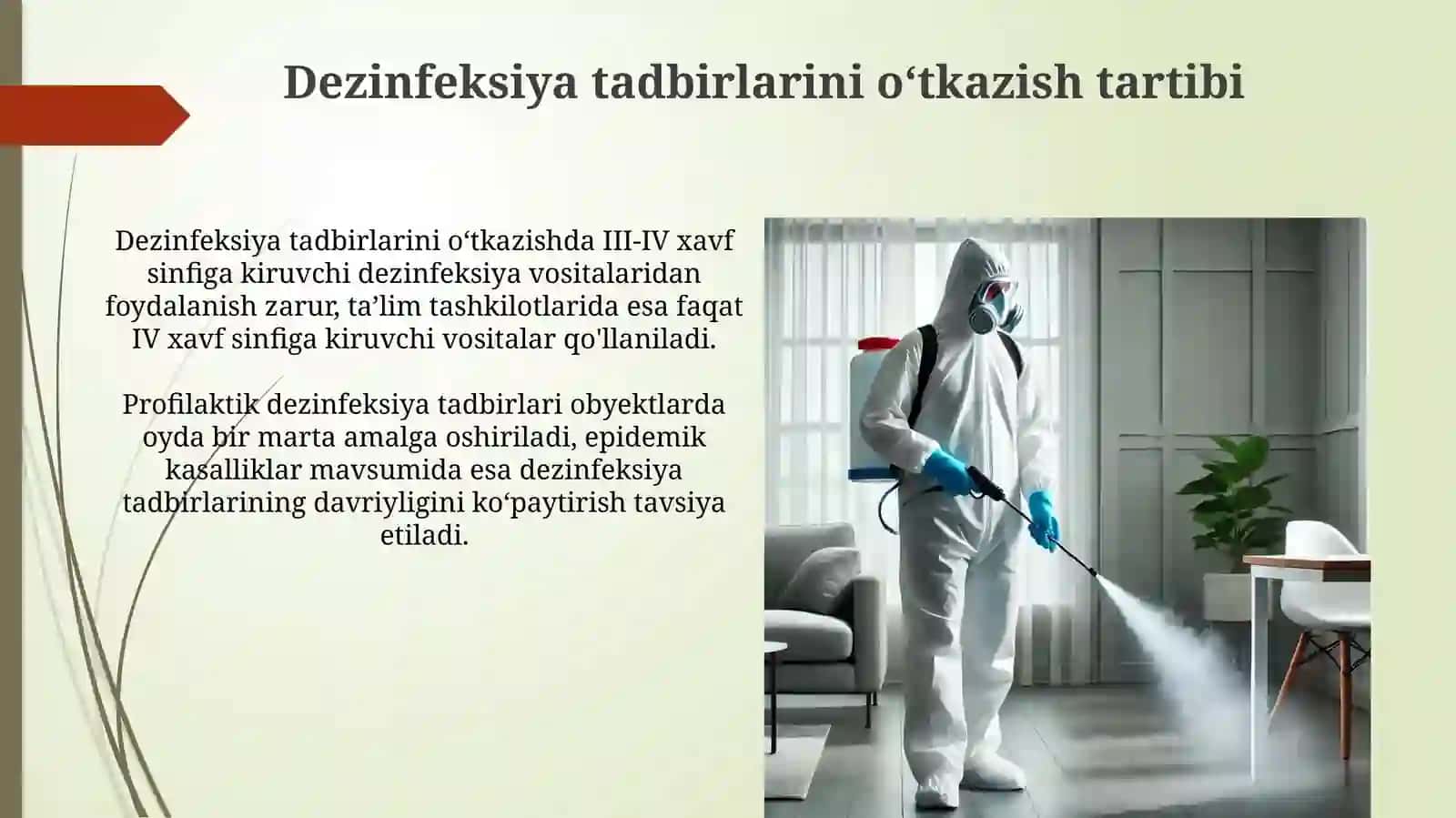 Dezinfeksiya va dezinseksiya hamda sanitariya qoidalari 4