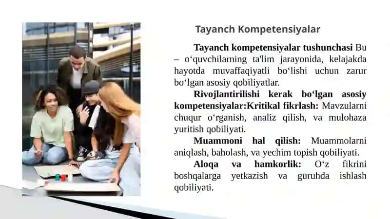 Ta'limda Hamkorlikning Kuchiga Asoslangan Tayanch Kompetensiyalar 4