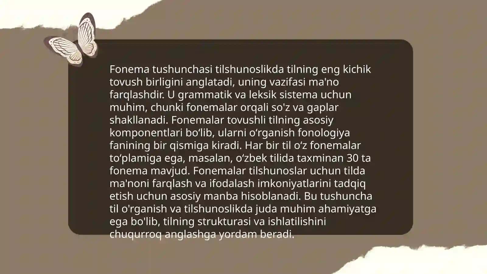 Fonetika nazariyasi tarixidan. Fonemalar haqida turli fonologik maktab vakillarining fikrlari (N.S Trubetskoy, L.V Shcherba qarashlarini o'rganish) 4