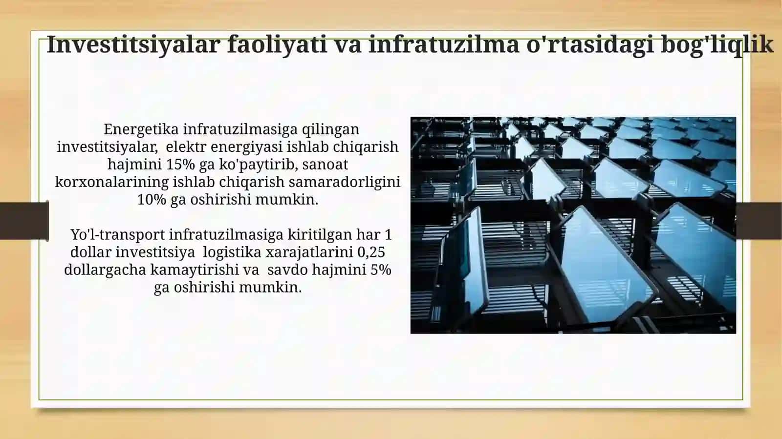 Investitsiya faoliyativainfratuzilmasi 4