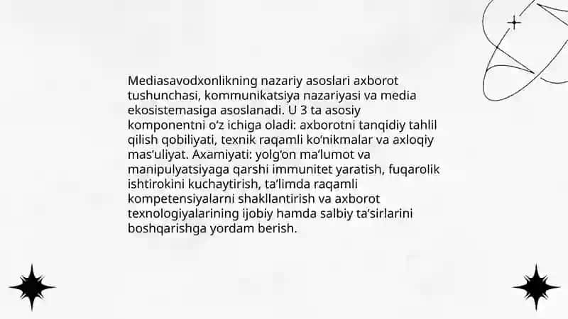 Axborot texnologiyalari Va ularning mediasavodxonlikka taʼsiri 4