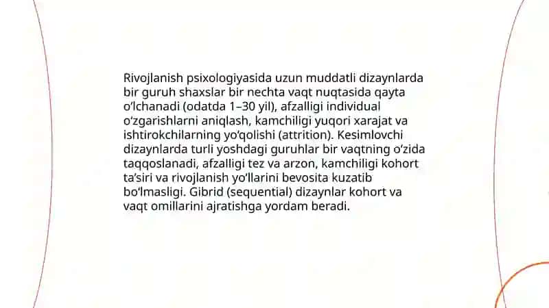 Zamonaviy psixologiya tarmoqlarida tadqiqot matodlarining qo'llanishi 4