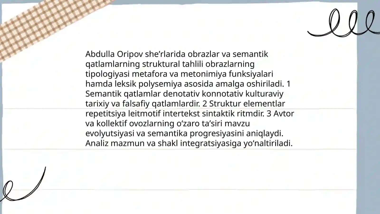 Abdulla Oripov sheʼrlarida sintaksis va ritm strukturasi tahlili 4