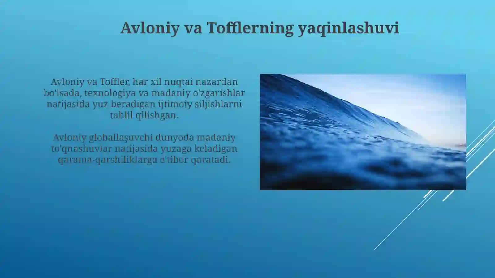 Avloniyning"Madaniyatto‘qinlari"E.Tofferning"Uchinchto‘qinlari" 4