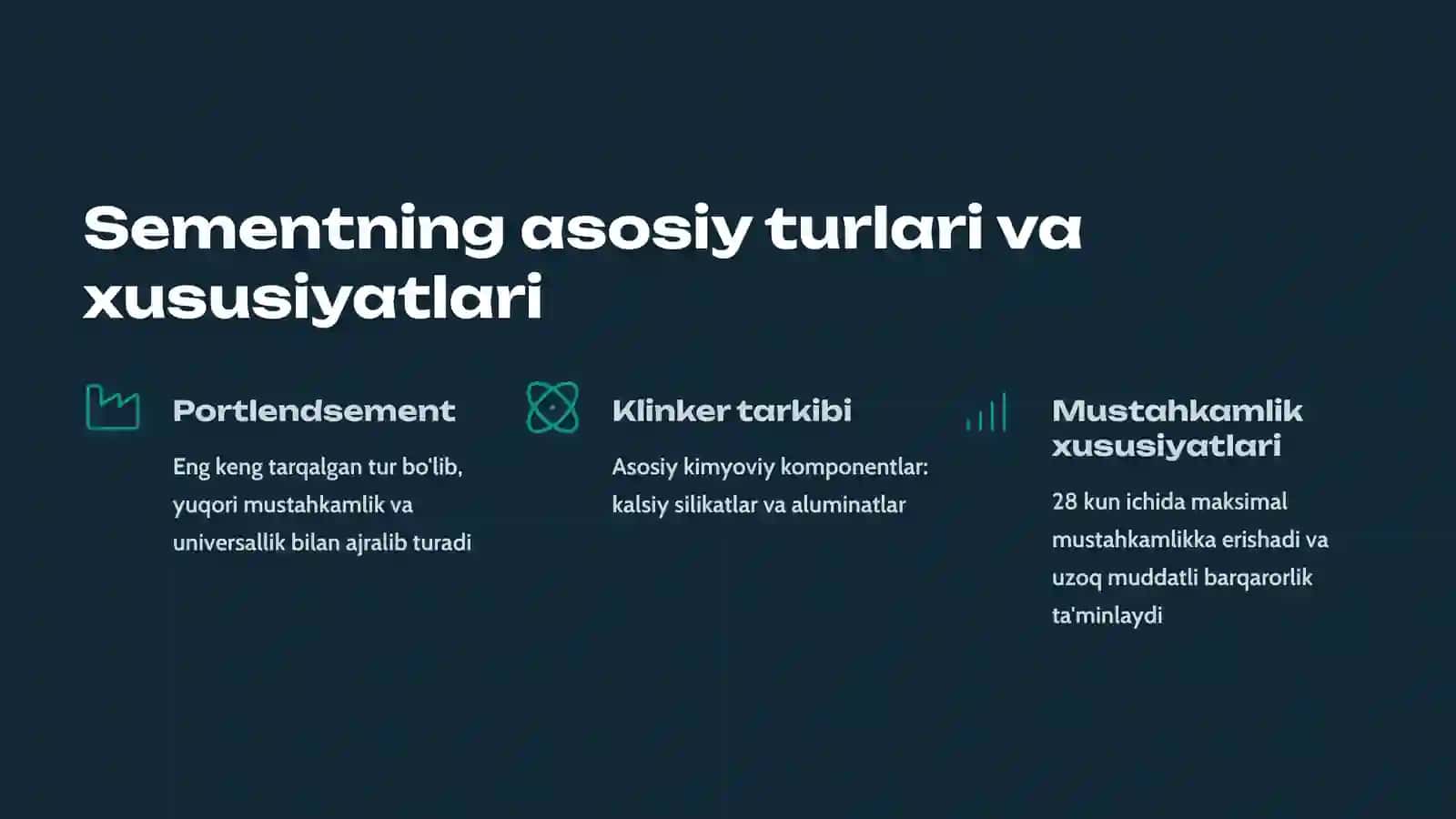 Gipssementputssolan bog‘lovchi moddalarning xususiyatlari 4
