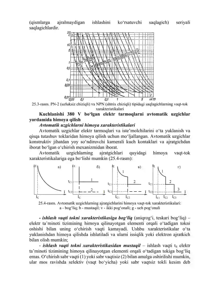 PAST KUCHLANISHLI ELEKTR TARMOQLAR HIMOYASI 4