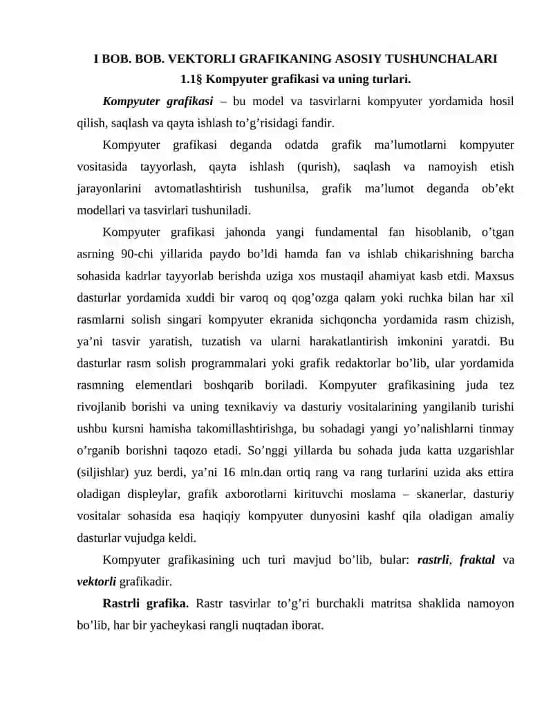 VEKTORLI GRAFIKANING ASOSIY TUSHUNCHALARI 4