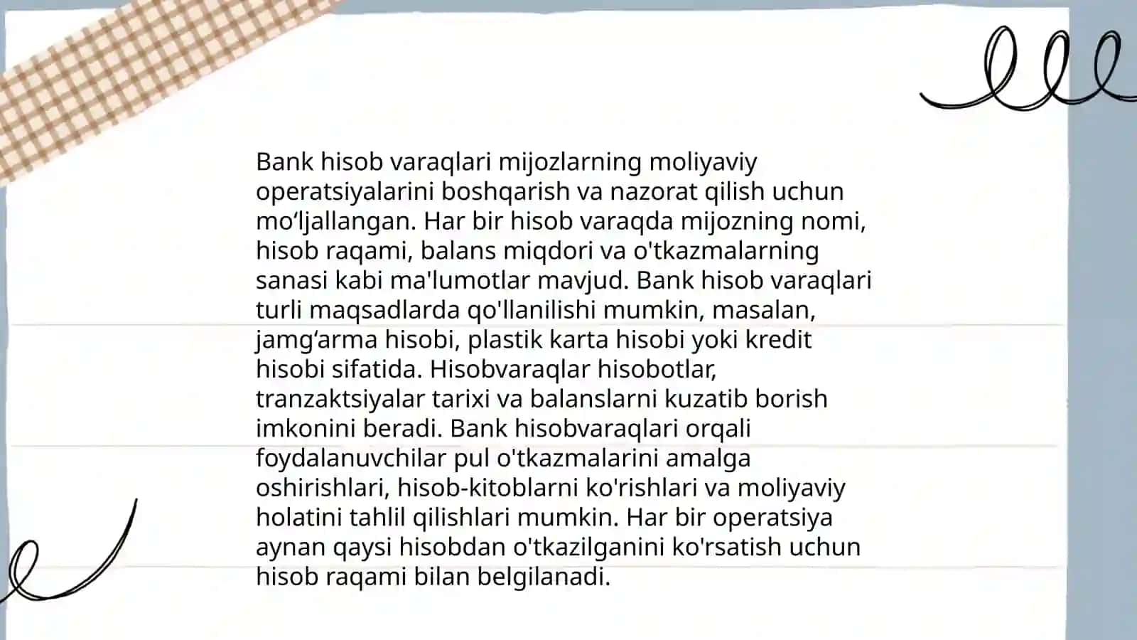 Buxgalteriya hisobining hisob varaqlar rejasi va unig asosiy bo'limlarining tavsifi 4