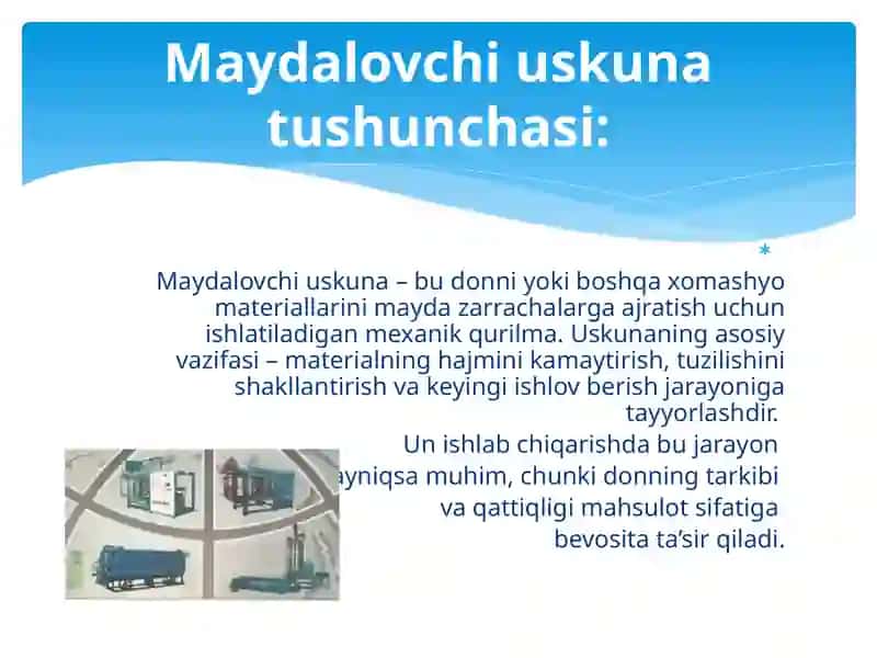 Maydalovchi uskunalar 4