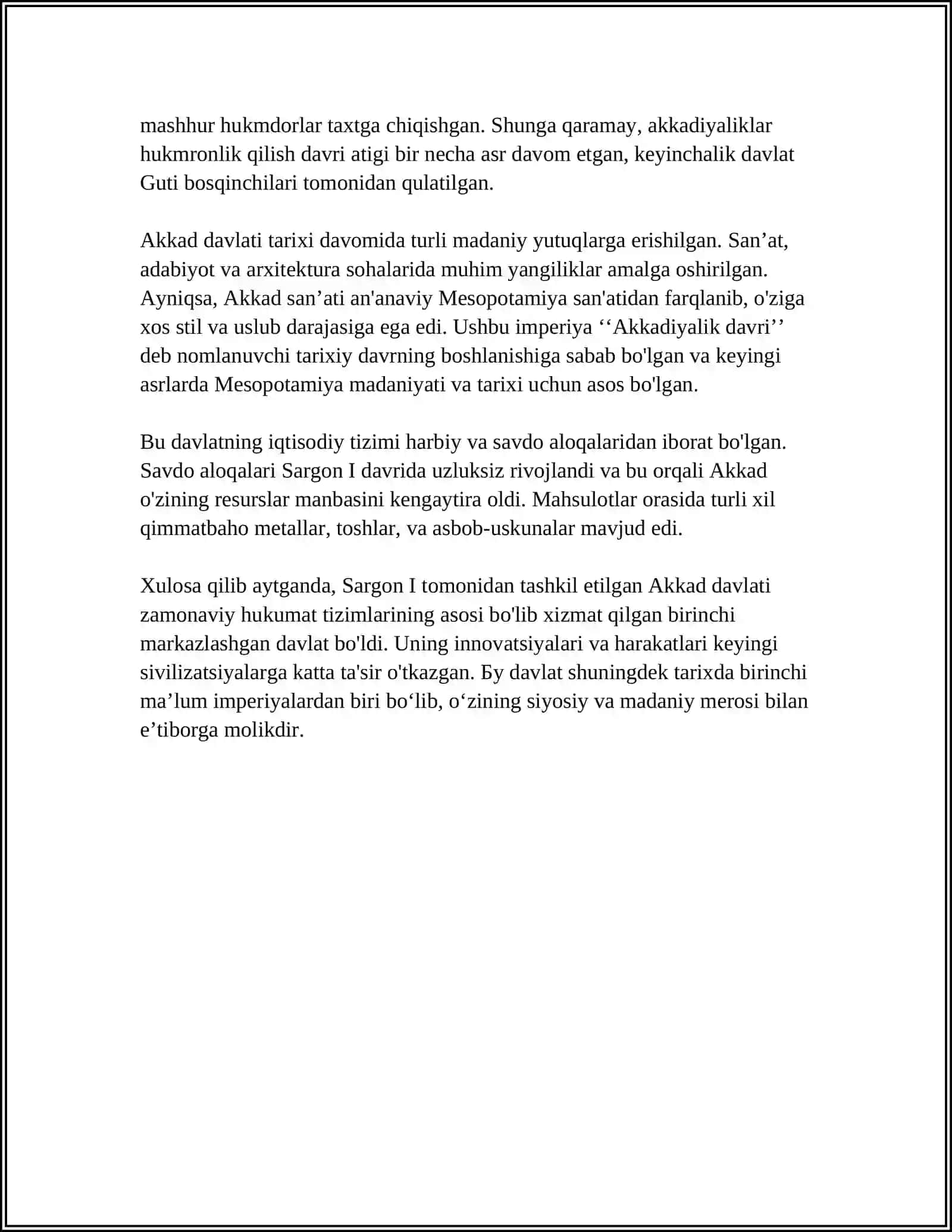 MESAPATAMIYADA SARGON 1 HUKMRONLIGI 4