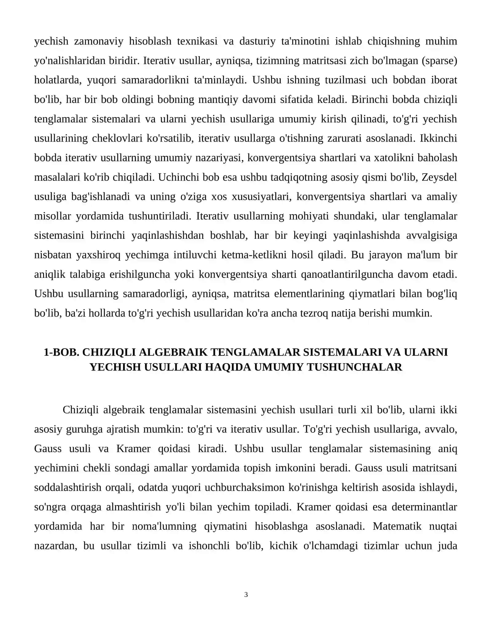 Chiziqli tenglamalar sistemasini iteratsiya usuli bilan yechish. Zeydel usuli. 4