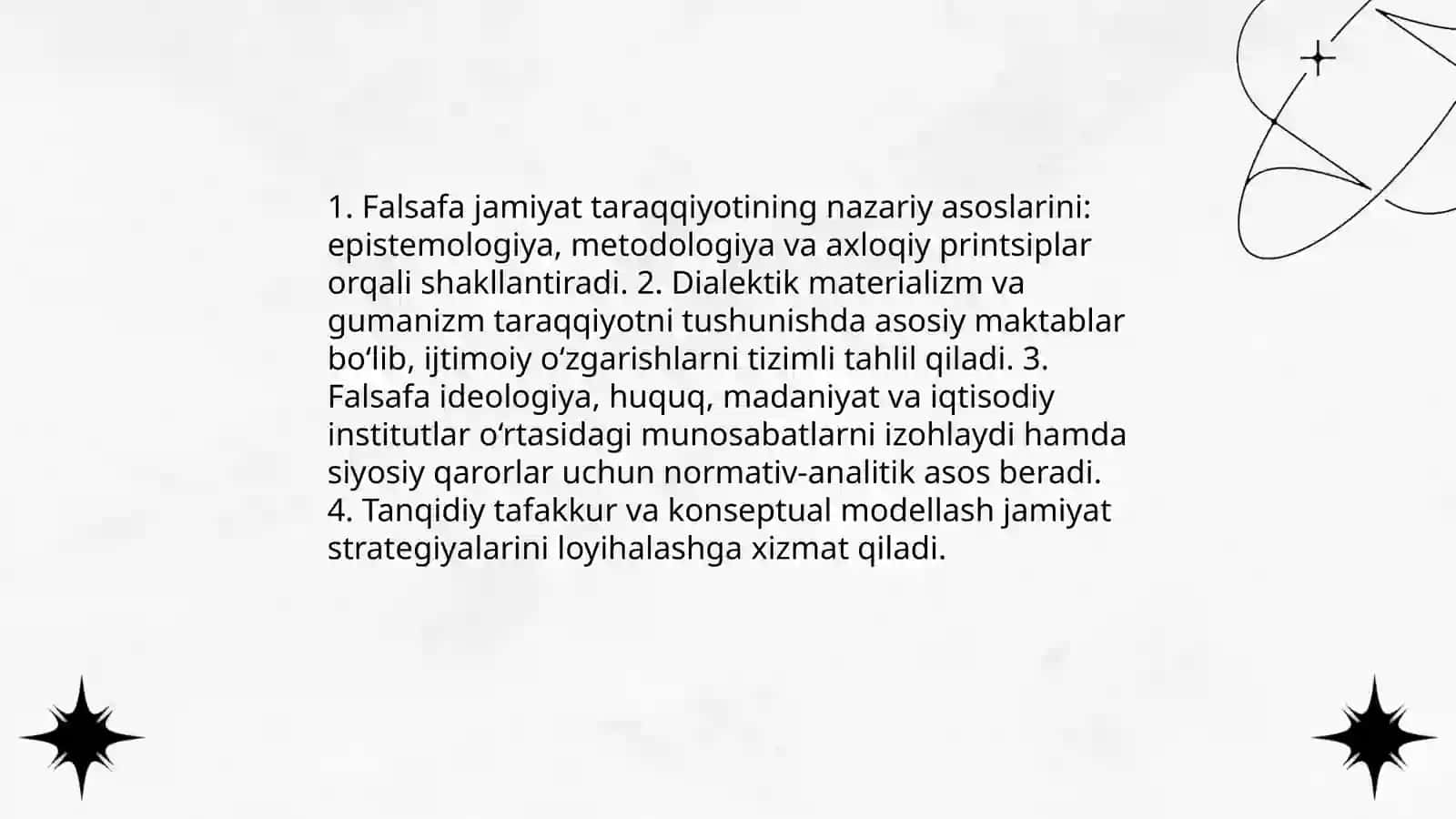Falsafaning mohiyati va jamiyat taraqqiyotidagi roli 4