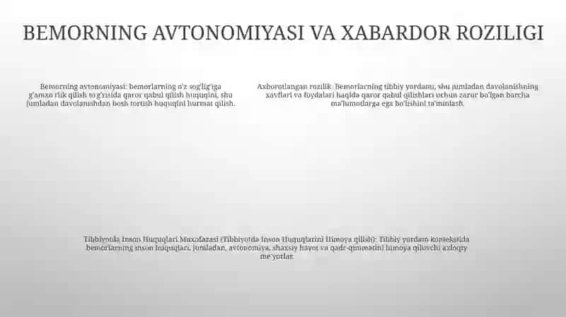 Tibbiyotda Inson Huquqlari Muxofazasi 4