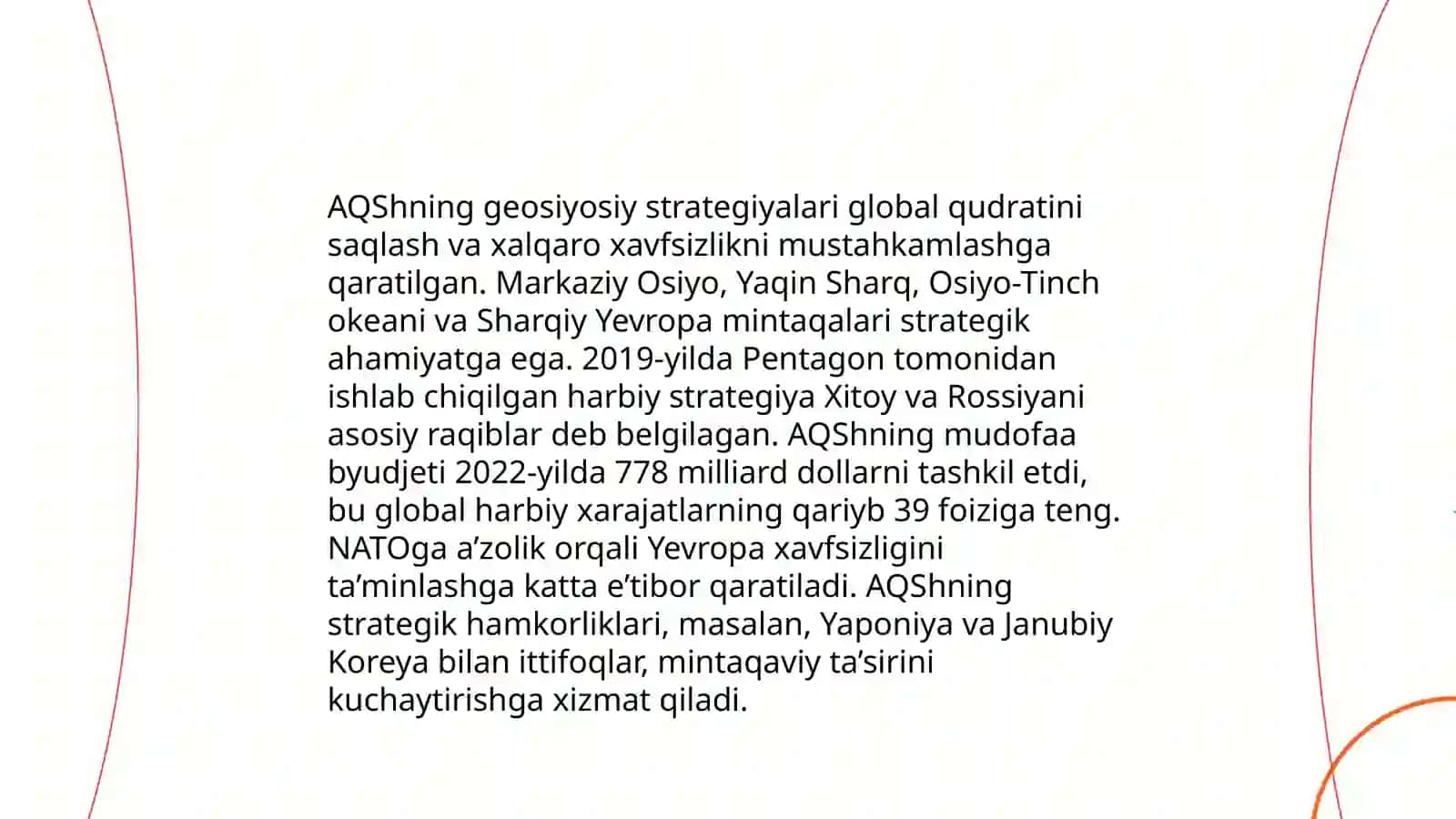 Geosiyosiy munosabatlar tizimida AQShning roli 4