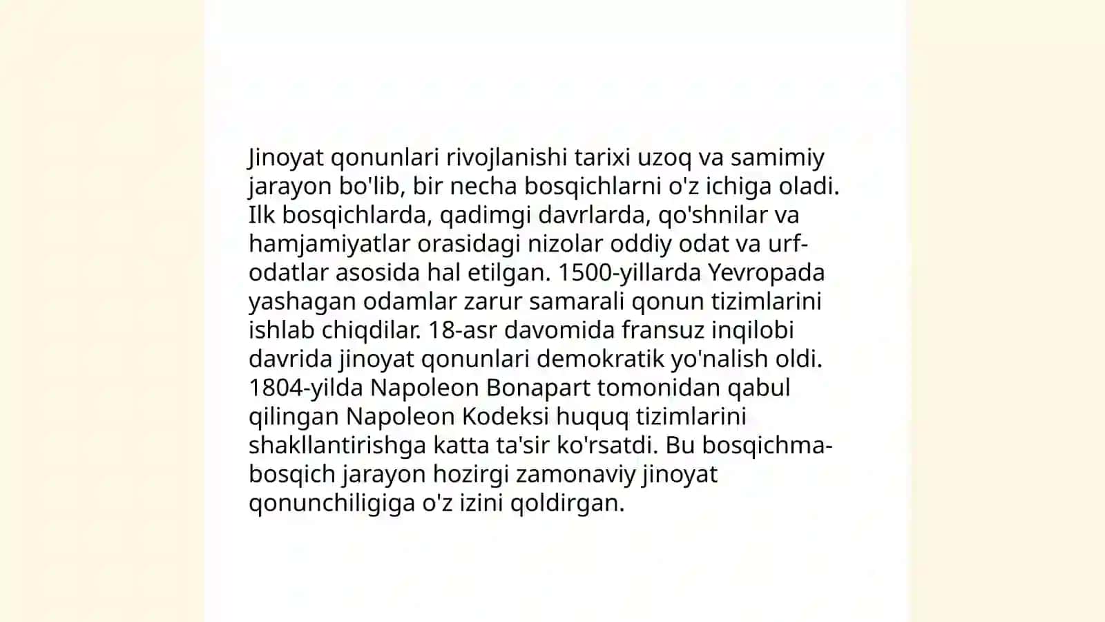 Jinoyat huquqi fanining manbalari 4