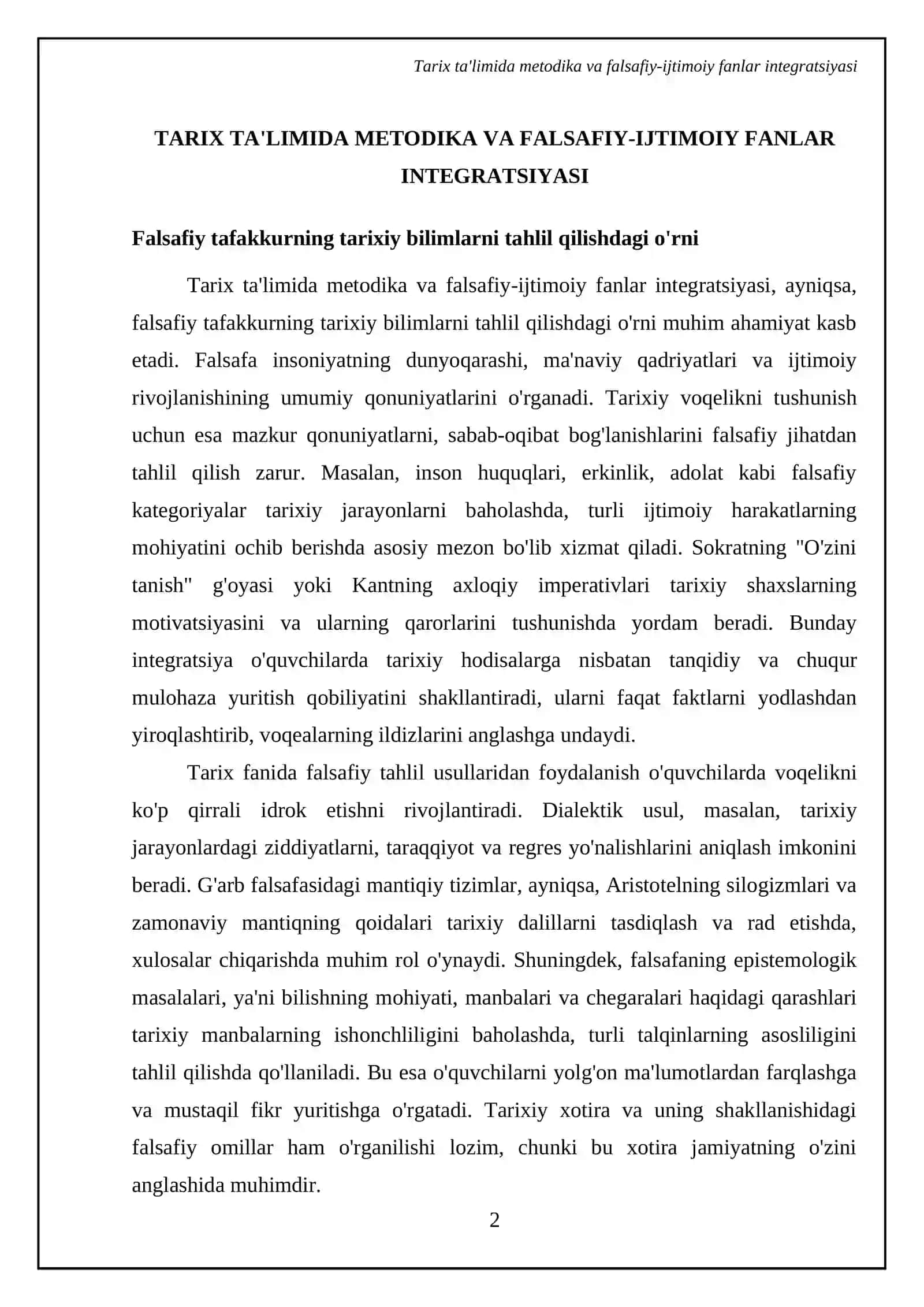 Mavzu: Tarix oqitish metodikasi fanning turdosh fanlar bilan bogliqligi 4