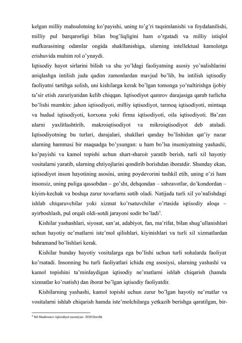 IQTISIDIYOT NAZARIYASINING FAN SIFATIDA SHAKLLANISHI MUSTAQIL ISH 4