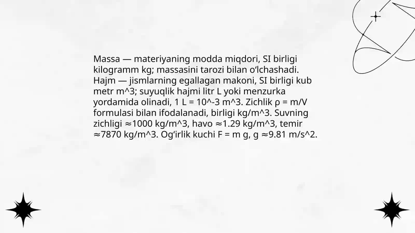 Materiyaning asosiy fizikaviy xossalari 4