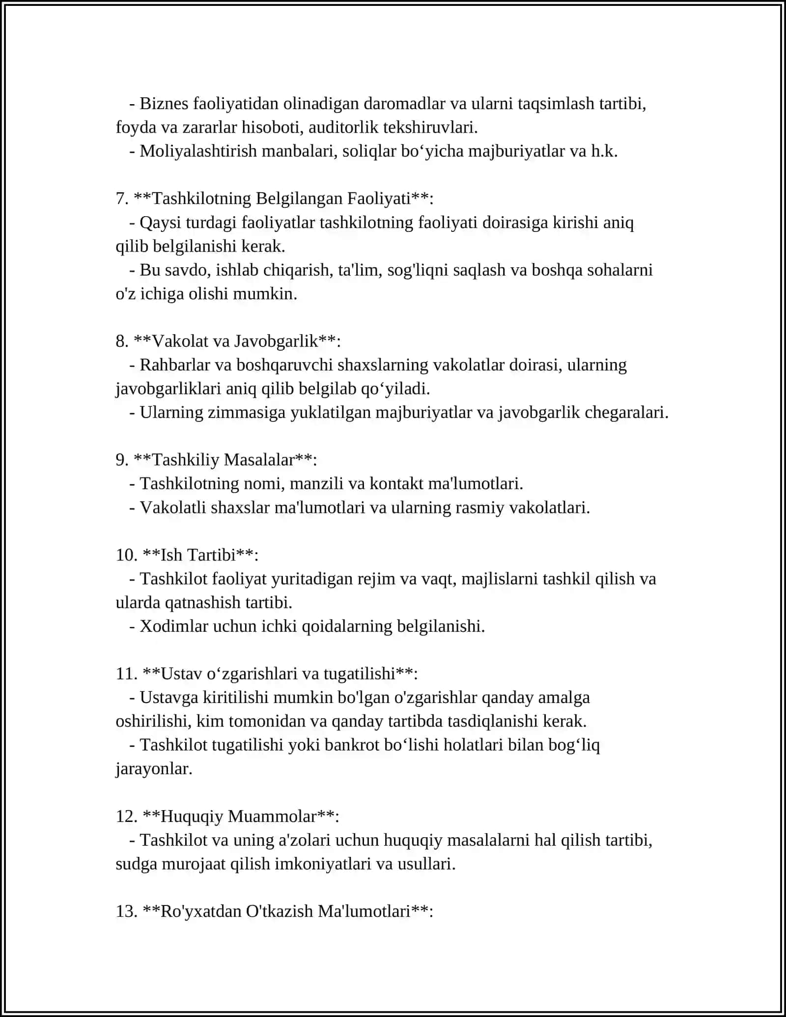 HUJJAT TURLARI.TASHKILIY HUJJATLAR 4