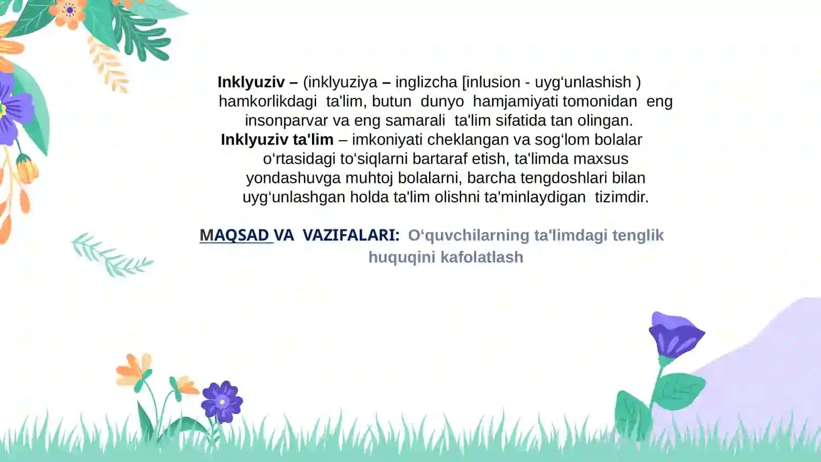 INKLYUZIV TA’LIM JALB QILISH BOSQICHLARI 4