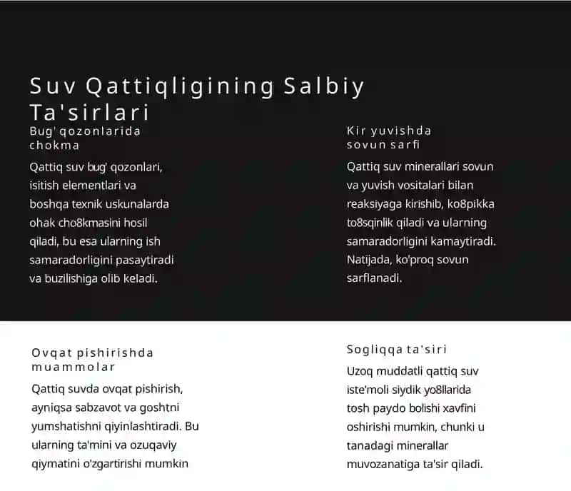 Suvning Qattiqligi va Uni Yo'qotish Usullari 4