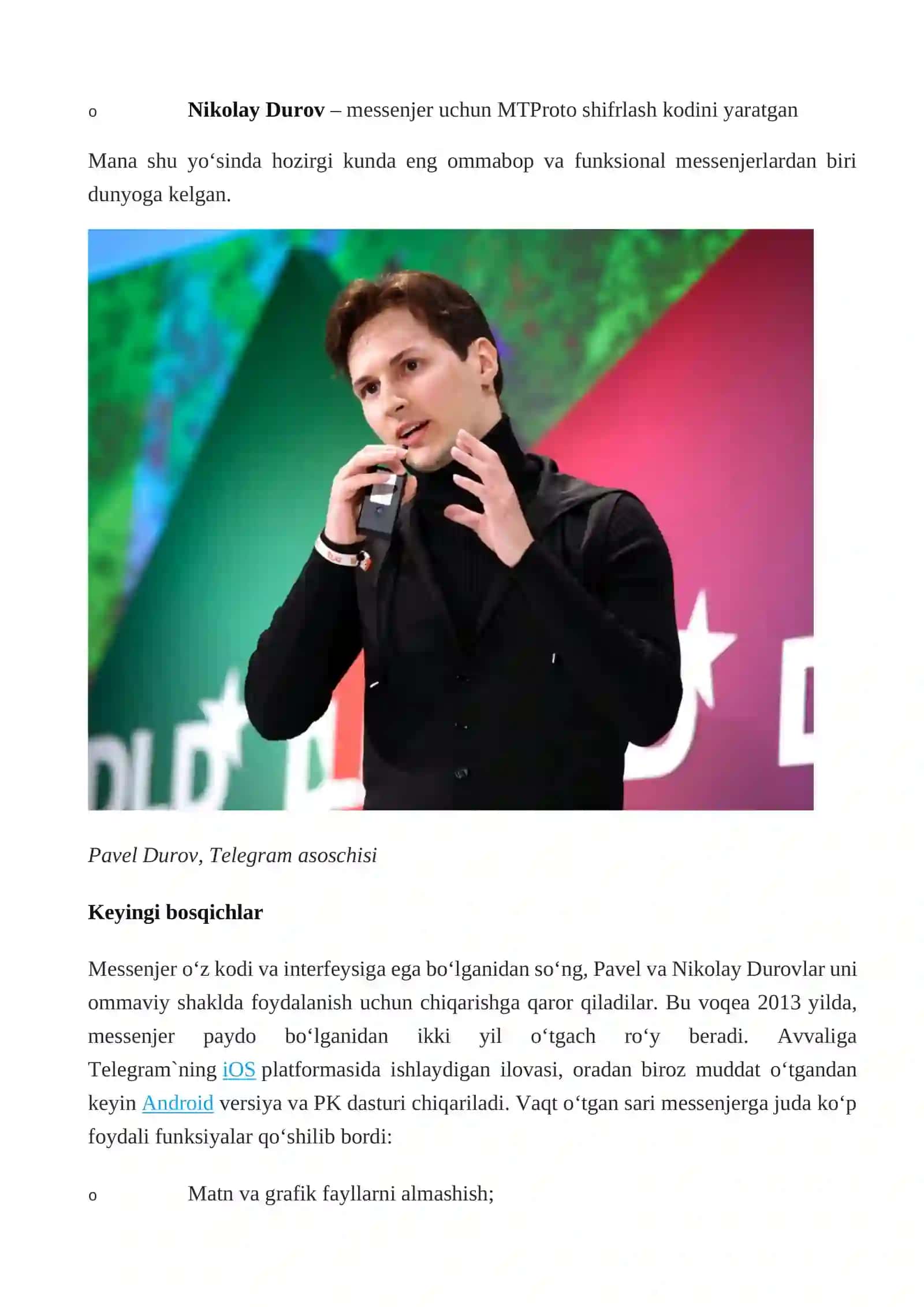 TELEGRAM TARMOG’I 4