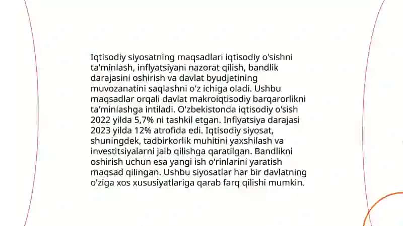 Iqtisodiy siyosatning mazmuni, maqsadlari va bozor iqtisodiyoti sharoitida davlatning funksiyalari 4