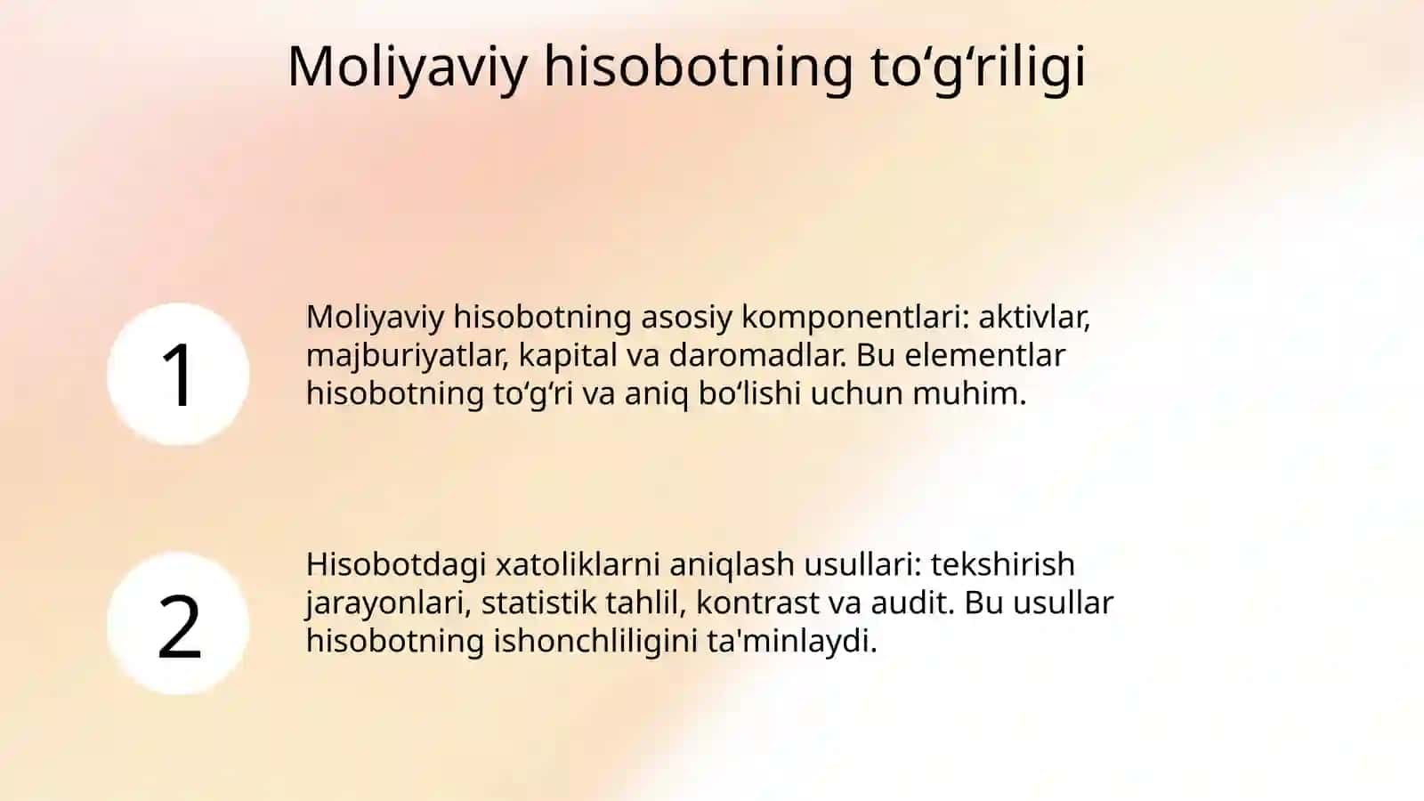 Moliyaviy hisobot tog'risida ijobiy auditorlik xulosasini tayyorlash 4