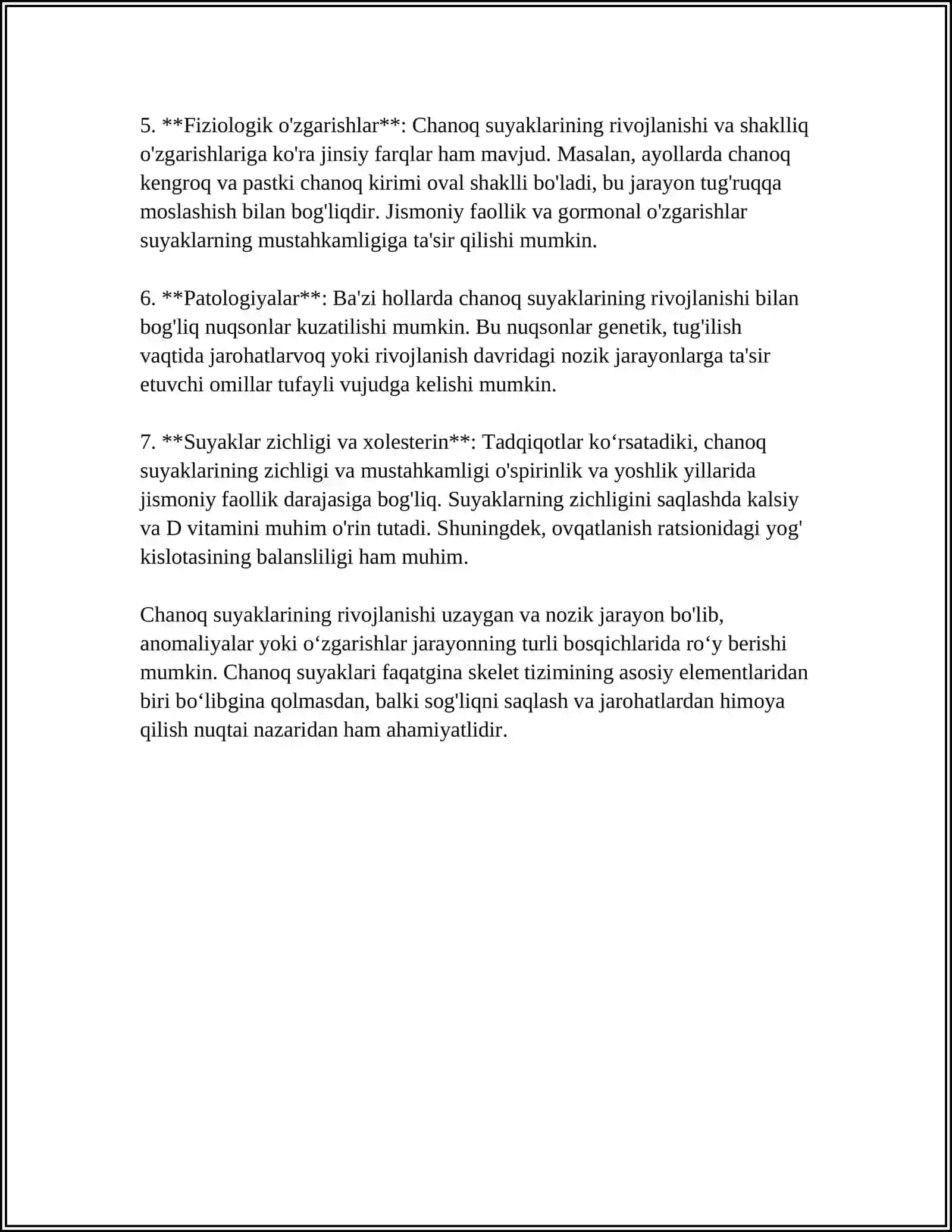 CHANOQ VA OYOQ SUYAKLARINING YOSHGA NISBATAN XUSUSIYATLARI 4