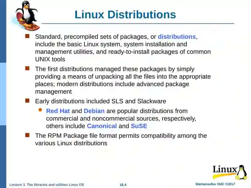 Lecture 3:The libraries and utilities Linux OS 4
