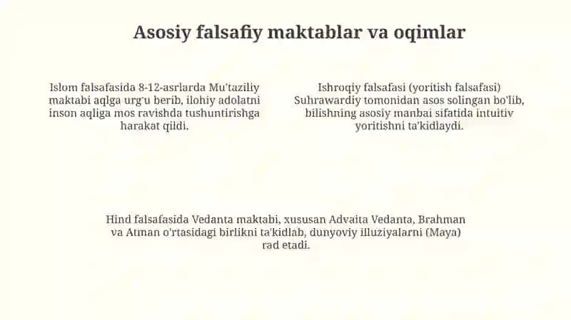 Ilk oʻrta asr Sharq falsafasi va uygʻonish davri 4