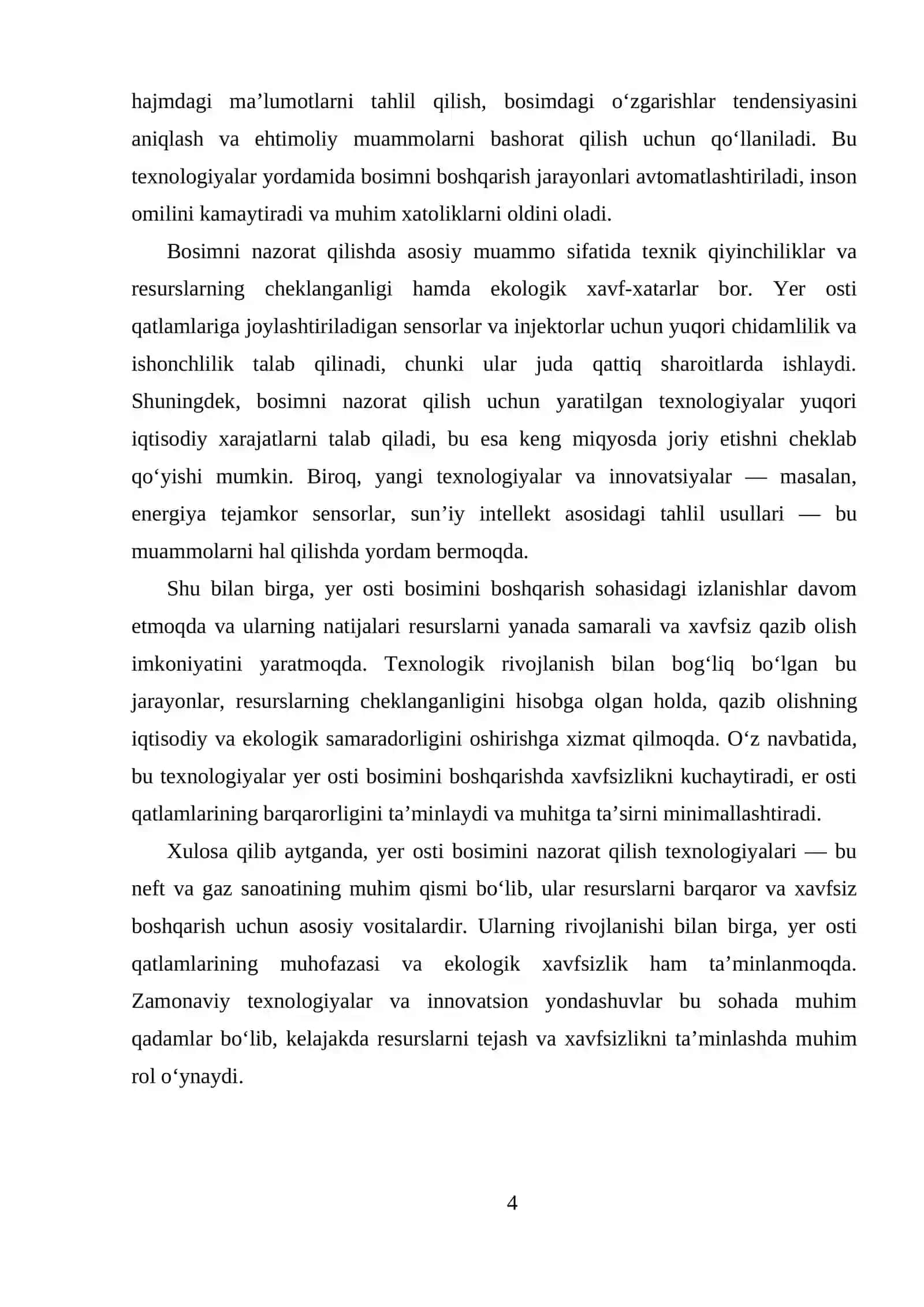 YER OSTI BOSIMINI BOSHQARISH 4