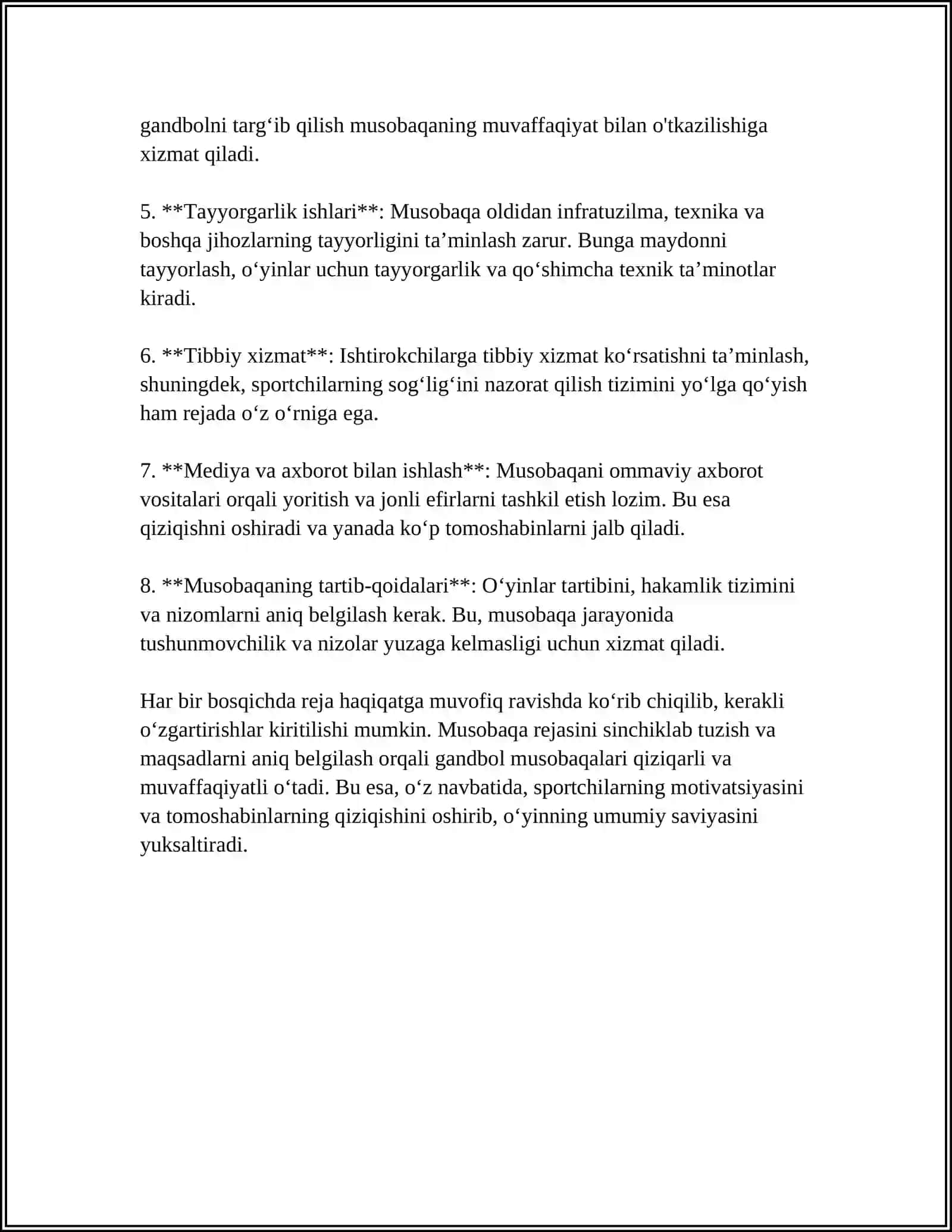 2.GANDBOL MUSOBAQALARNI TASHKIL ETISH 4