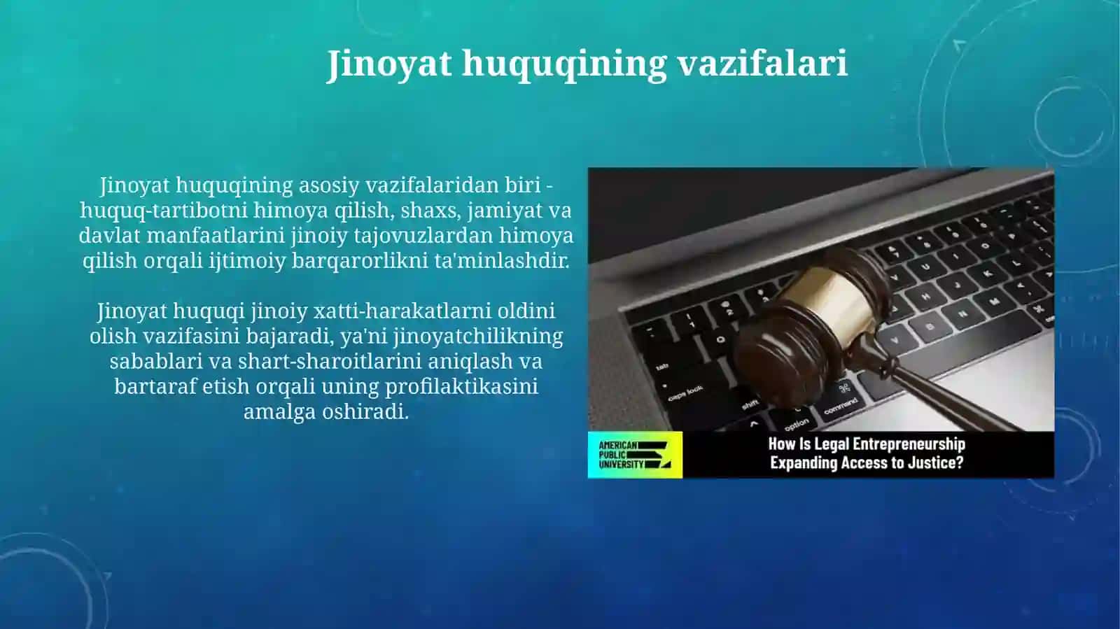 Jinoyat huquqi tushunchasi, predmeti, prinsiplari va tizimi 4