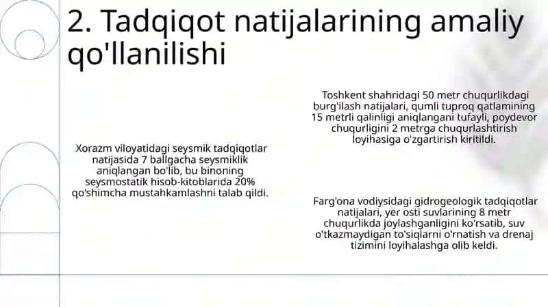 Injenerlik geologik tadqiqqotlar va ularni amalga oshirish 4