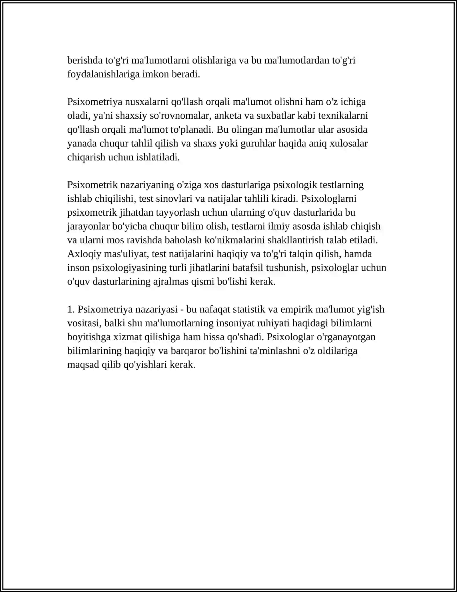 PSIXOLOGNI PSIXOMETRIK JIHATIDAN TAYYORLASH TALABLARI 4