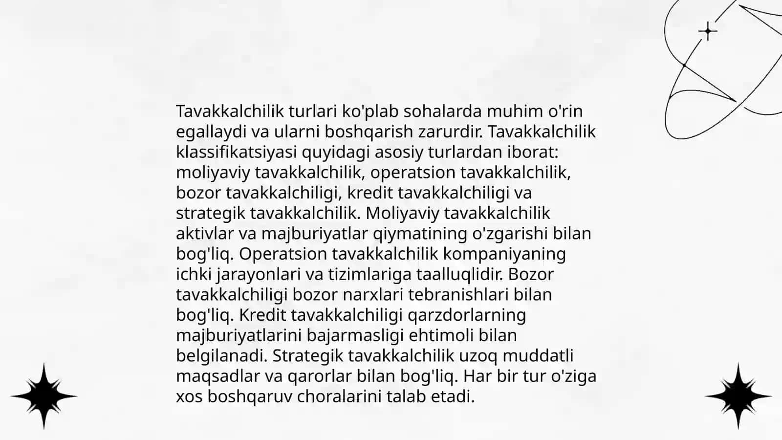 Tavakkalchilikka munosabat va uni pasaytirish 4